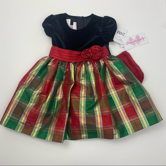 Bonnie Jean Baby Girls Holiday Dress Size 24M New - Picture 3 of 12